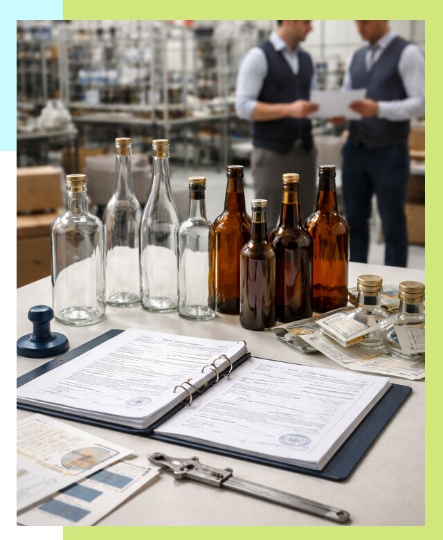Сертификация стеклянных бутылок в Ялуторовске от 25823 р. | Алешин-Лтр