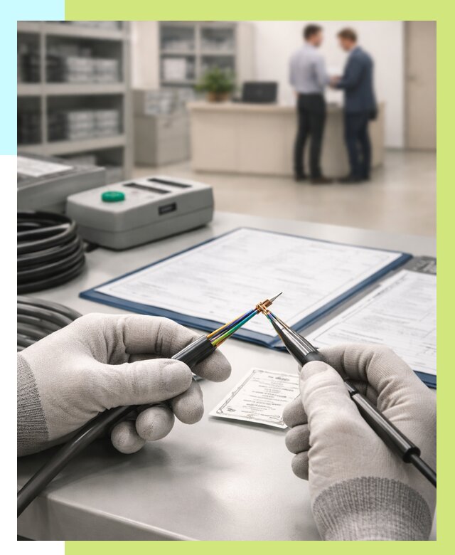 Сертификация провода в Ялуторовске от 18592 р. в Алешин-Лтр