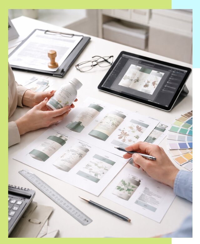 Профессиональная разработка дизайна и текста этикетки продукции в Ялуторовске