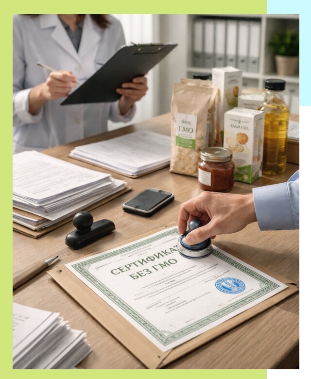 Получение сертификата Без ГМО для продукции в Ялуторовске