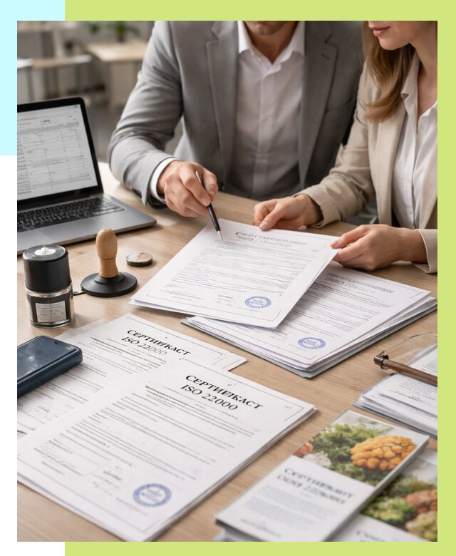 Сертификат ISO 22000 в Ялуторовске от 41316 р. под ключ | Алешин-Лтр